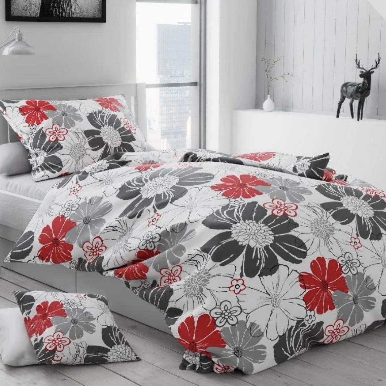 Krepové povlečení De Luxe 140x200/70x90 cm - Ilona