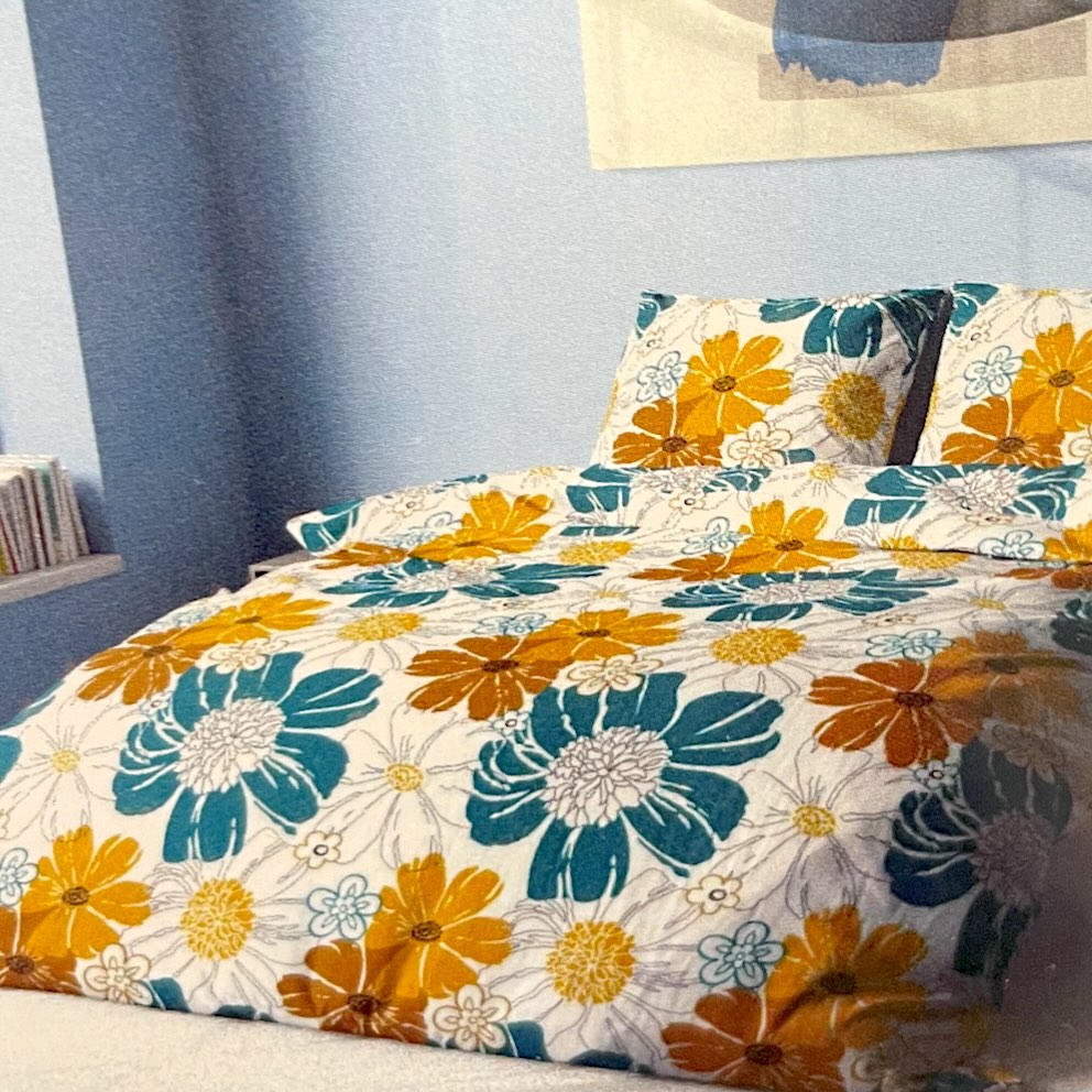 4dílné Ložní povlečení ze 100% hladké bavlny renforcé Ilona oranžová 2+2